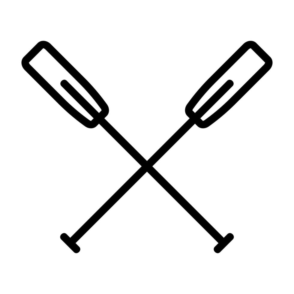 paddle boat icon vector. Isolated contour symbol illustration vector
