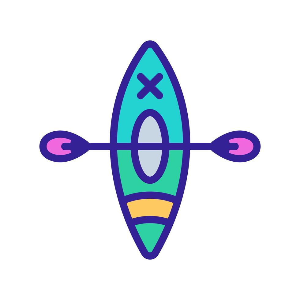 Sports kayak icon vector. Isolated contour symbol illustration vector