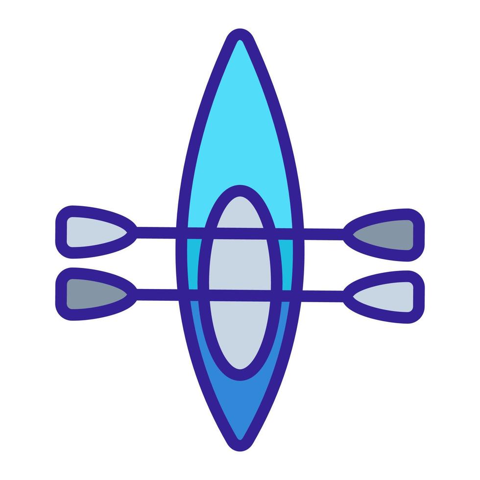 kayak single vector icon. Isolated contour symbol illustration