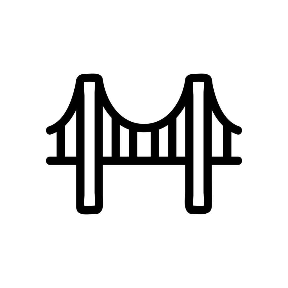 vector de icono de puente. ilustración de símbolo de contorno aislado