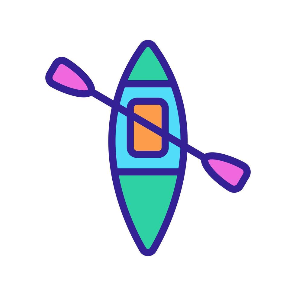 kayak single vector icon. Isolated contour symbol illustration