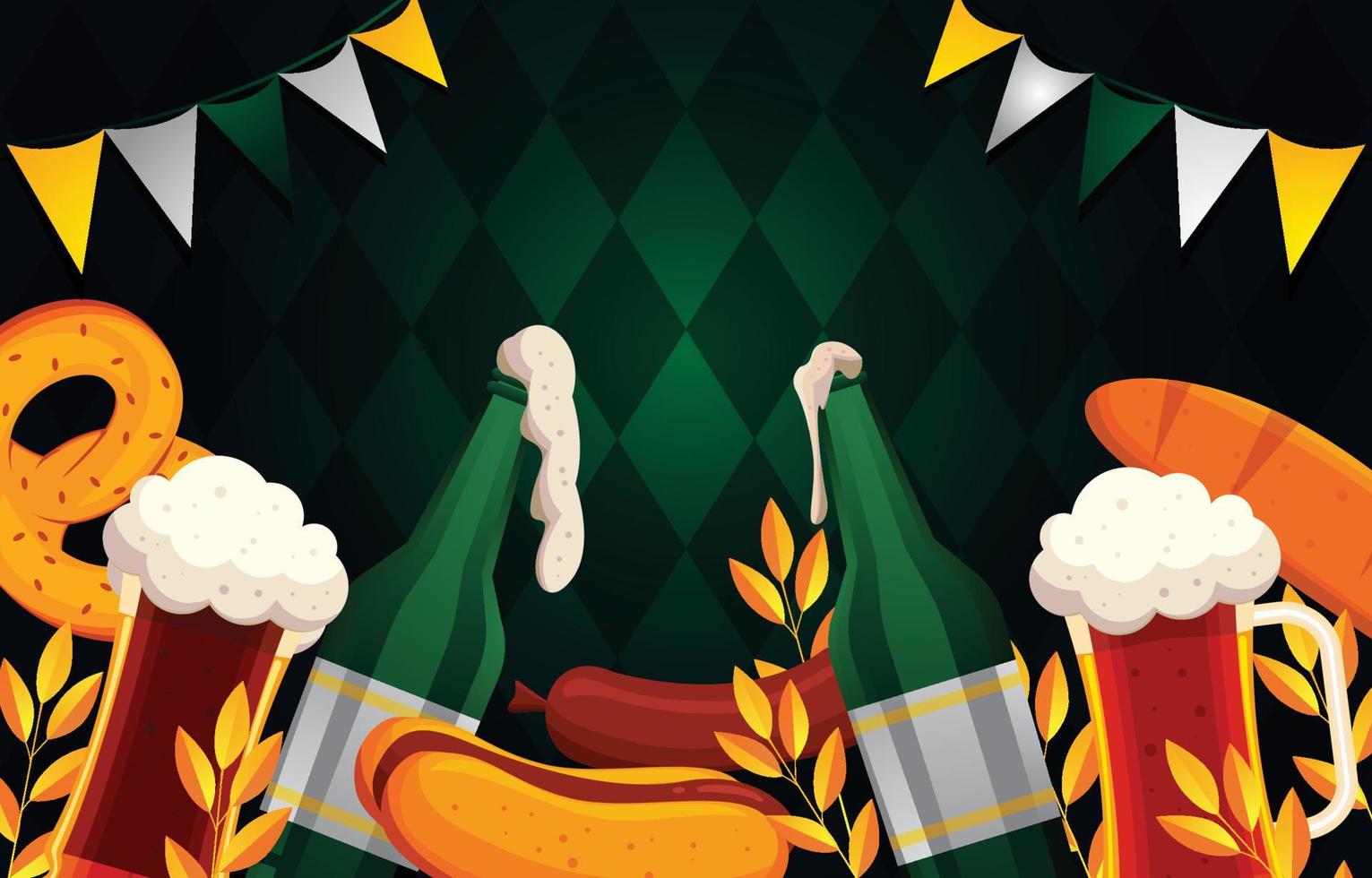 Oktoberfest Background Concept vector