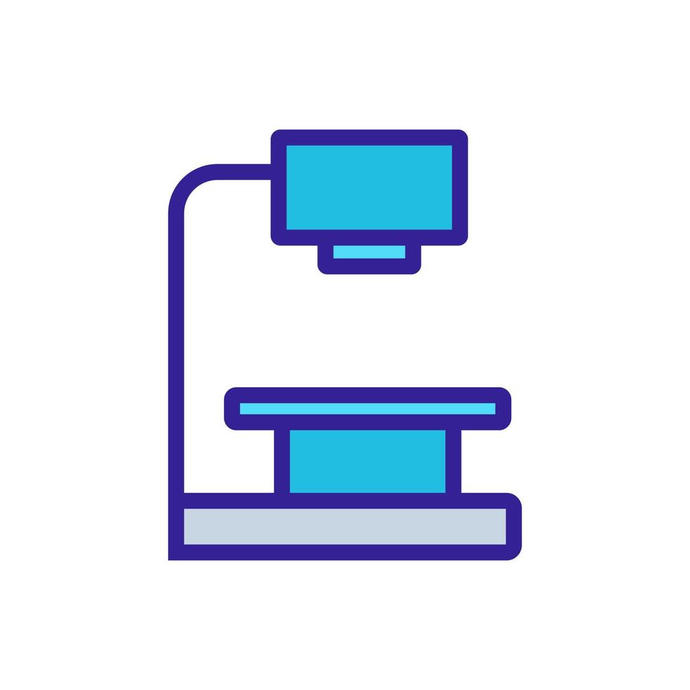 microscope icon vector. Isolated contour symbol illustration vector