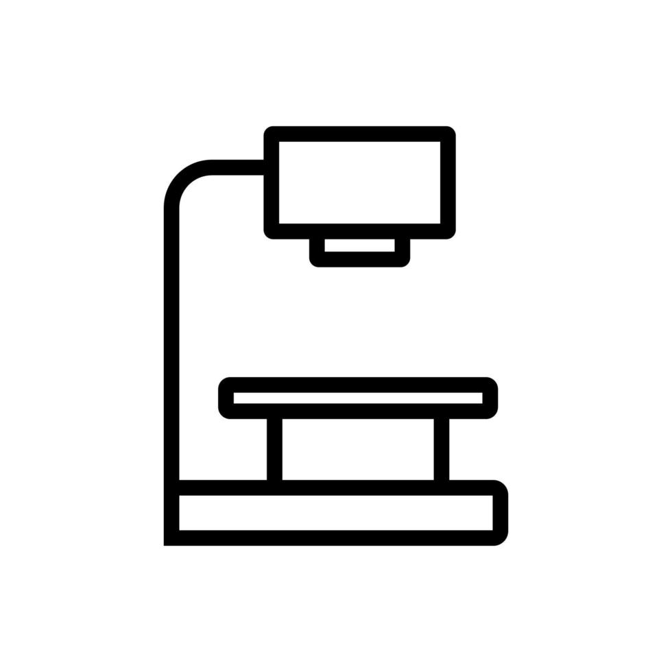 microscope icon vector. Isolated contour symbol illustration vector