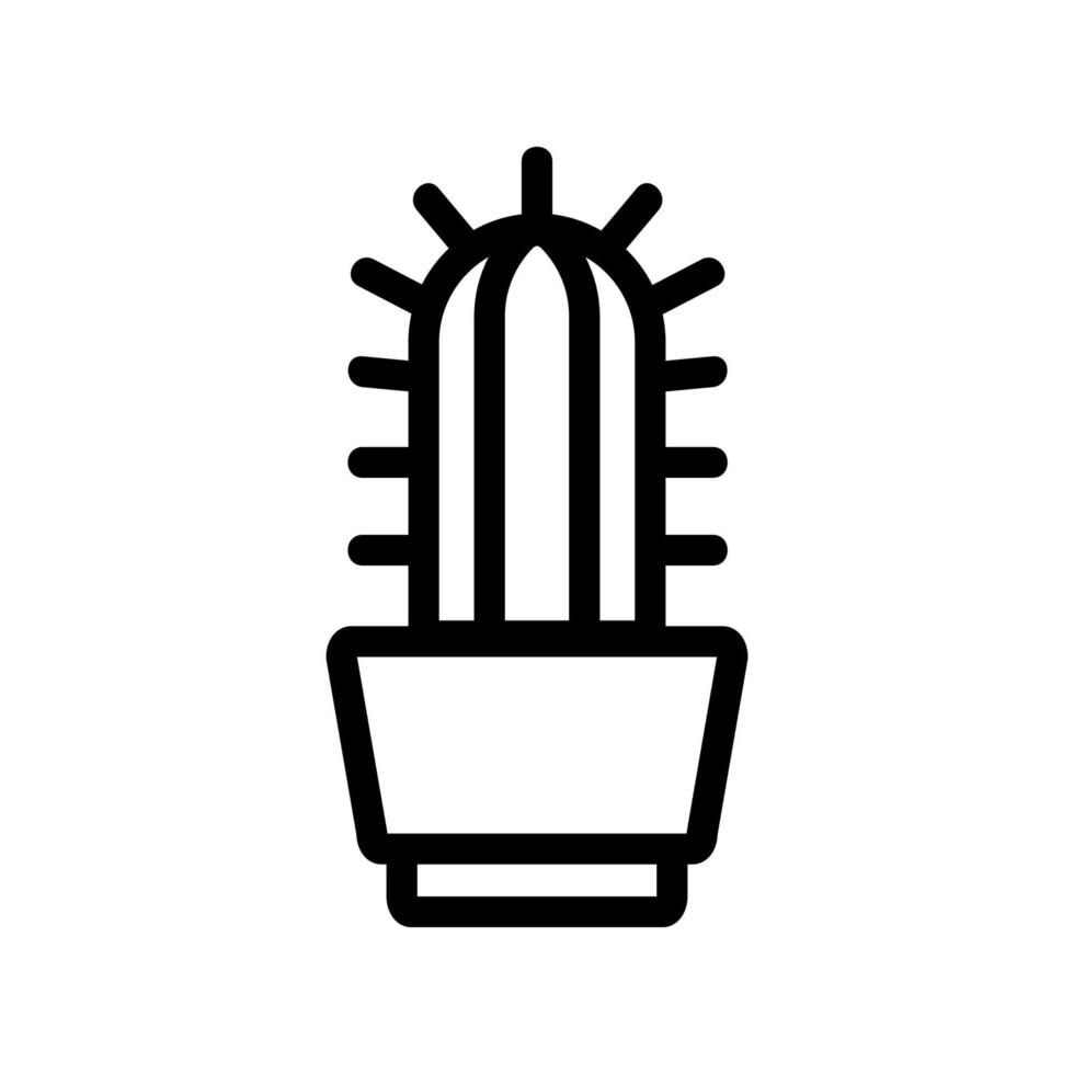 Cactus icon vector. Isolated contour symbol illustration vector