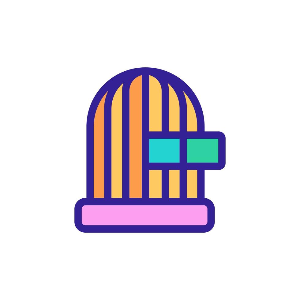 cage for rabbit icon vector outline illustration