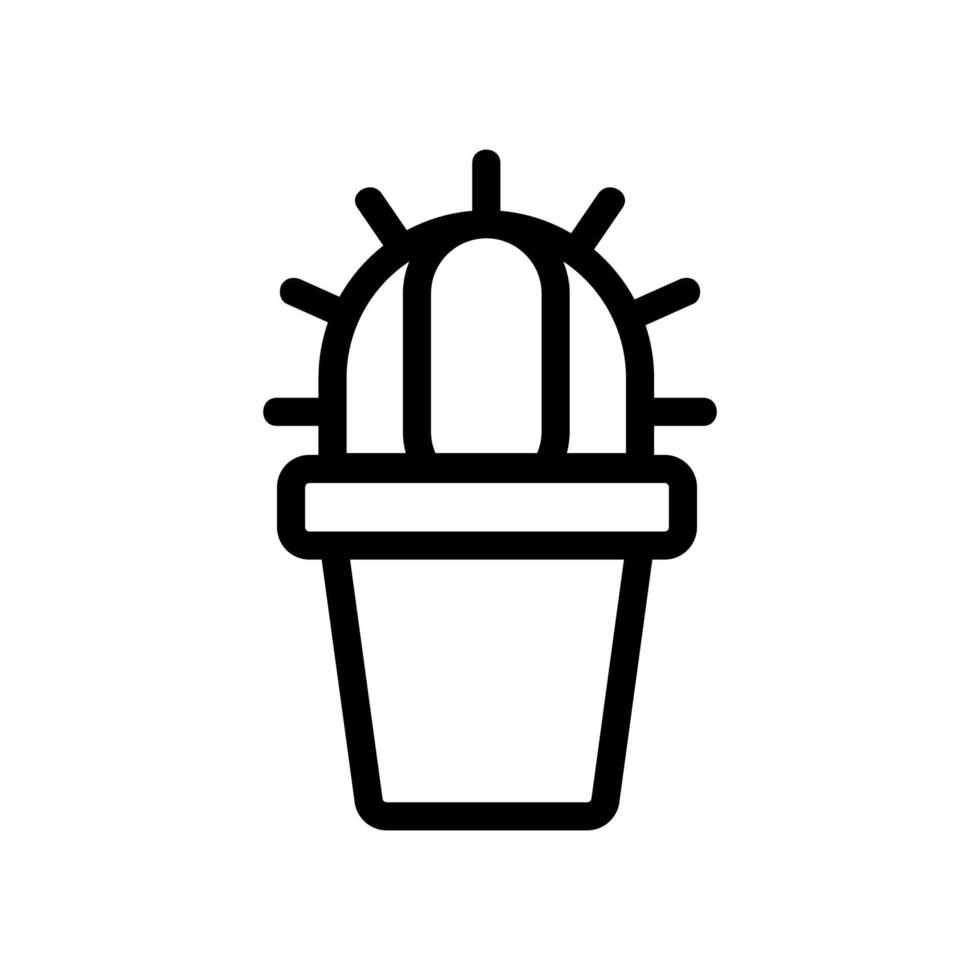 Cactus icon vector. Isolated contour symbol illustration vector