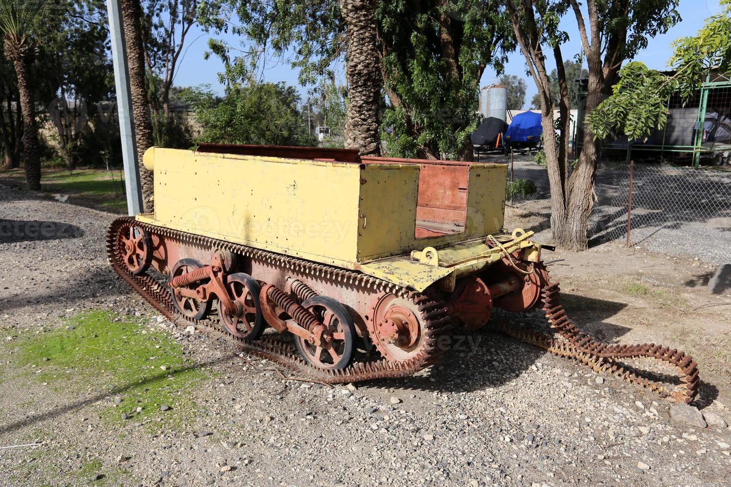 Old agricultural machinery in Israel. photo