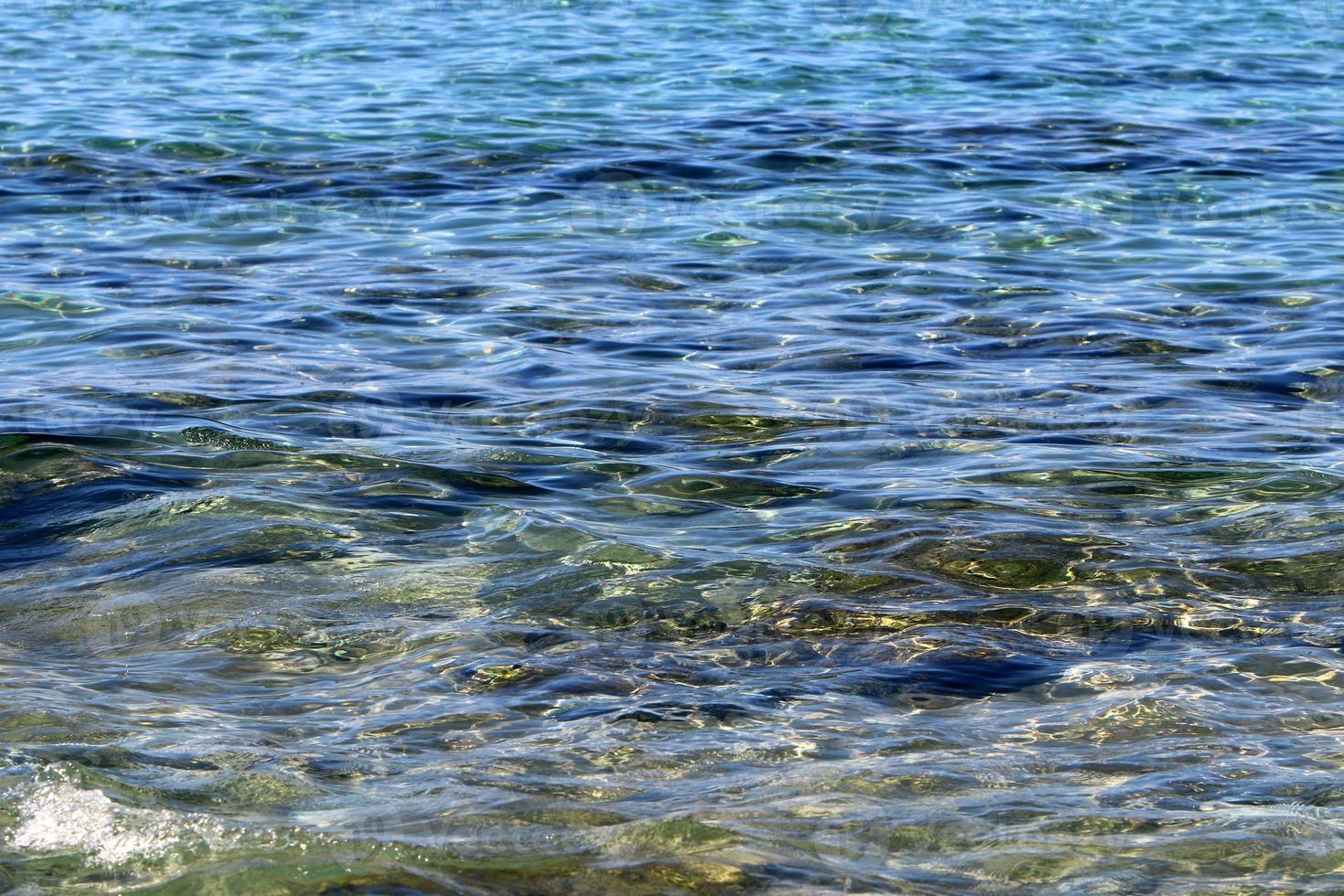 Coast of the Mediterranean Sea in the north of the State of Israel. photo