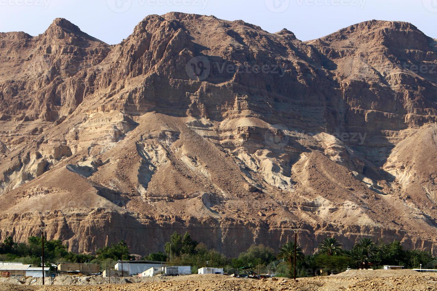 The Judean Desert in the Middle East, located on the territory of Israel and the West Bank of the Jordan River. photo