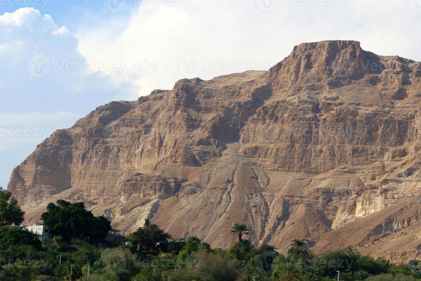 The Judean Desert in the Middle East, located on the territory of Israel and the West Bank of the Jordan River. photo