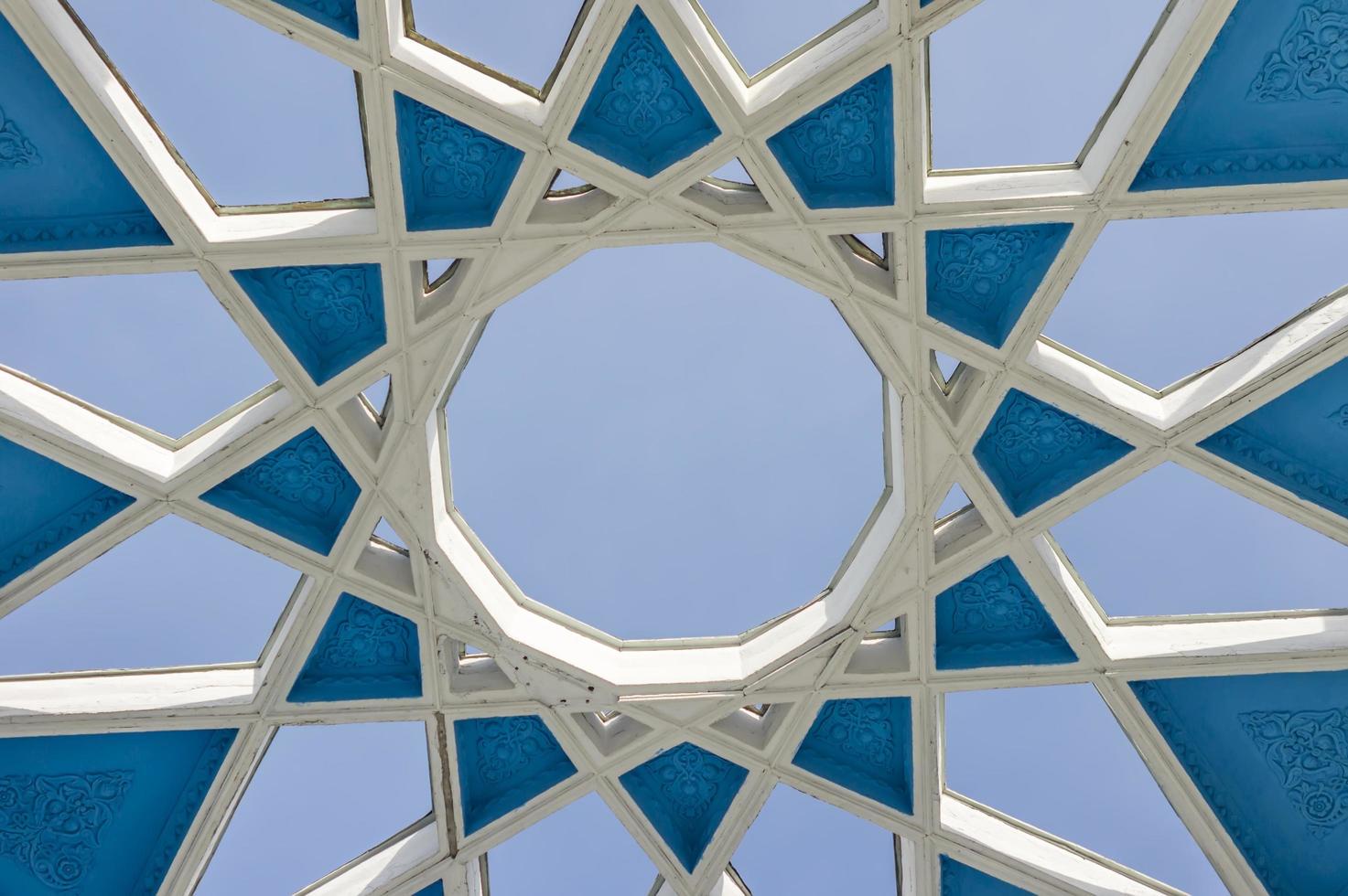 Roof of the pavilion in architectural complex located in Moscow photo