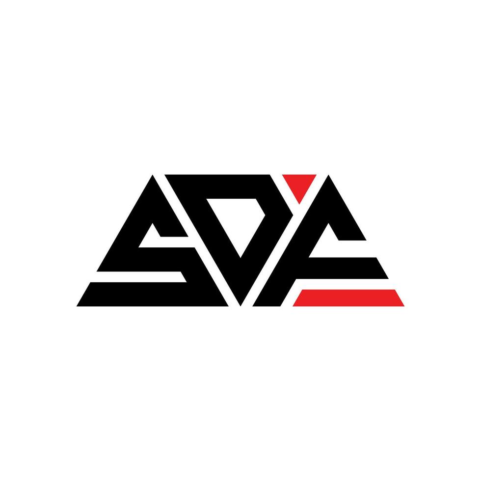 Diseño de logotipo de letra de triángulo sdf con forma de triángulo. monograma de diseño de logotipo de triángulo sdf. plantilla de logotipo de vector de triángulo sdf con color rojo. logotipo triangular sdf logotipo simple, elegante y lujoso. sdf
