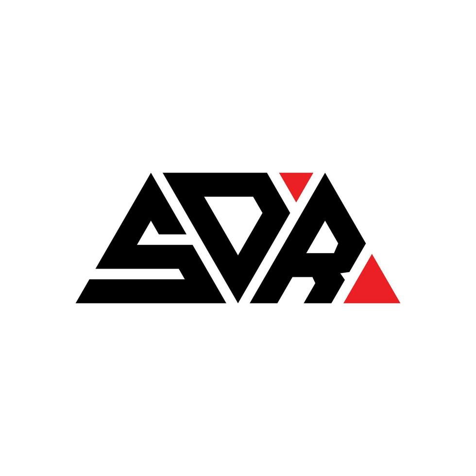 diseño de logotipo de letra de triángulo sdr con forma de triángulo. monograma de diseño de logotipo de triángulo sdr. plantilla de logotipo de vector de triángulo sdr con color rojo. logotipo triangular sdr logotipo simple, elegante y lujoso. DEG