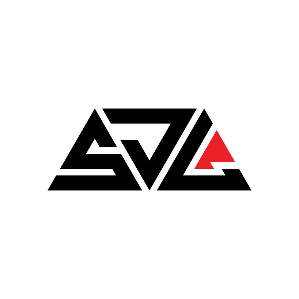 diseño de logotipo de letra triangular sjl con forma de triángulo. monograma de diseño del logotipo del triángulo sjl. plantilla de logotipo de vector de triángulo sjl con color rojo. logotipo triangular sjl logotipo simple, elegante y lujoso. sjl