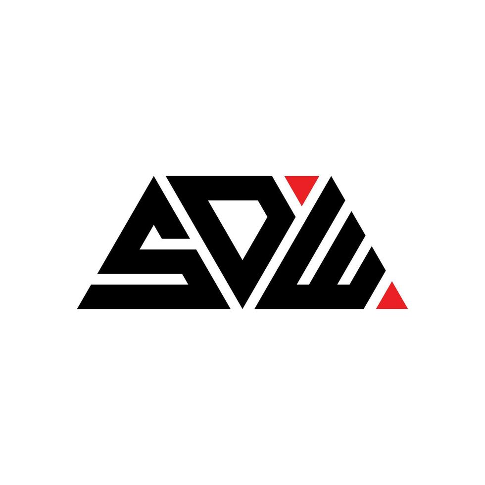 diseño de logotipo de letra de triángulo sdw con forma de triángulo. monograma de diseño de logotipo de triángulo sdw. plantilla de logotipo de vector de triángulo sdw con color rojo. logotipo triangular sdw logotipo simple, elegante y lujoso. sdw