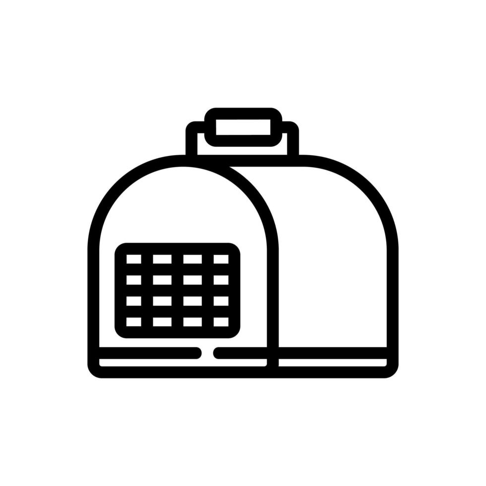 cage animal carrier box icon vector outline illustration