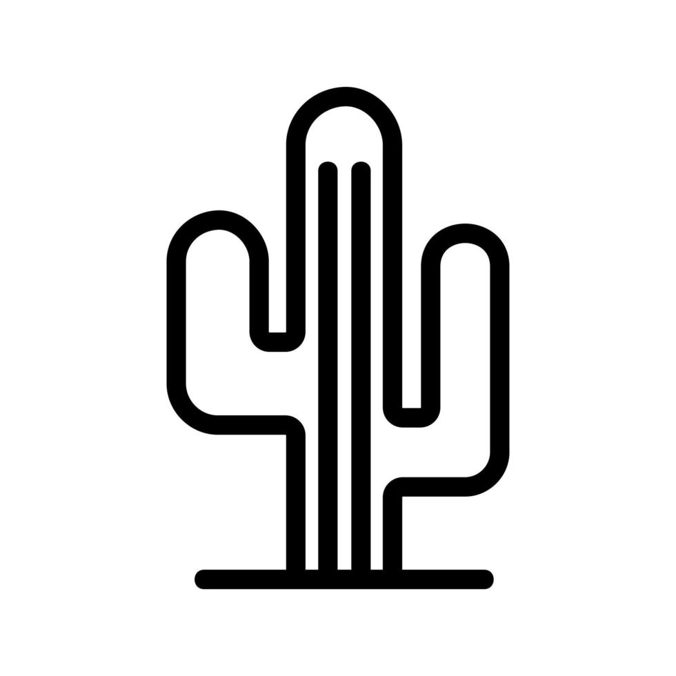 vector de icono de cactus. ilustración de símbolo de contorno aislado