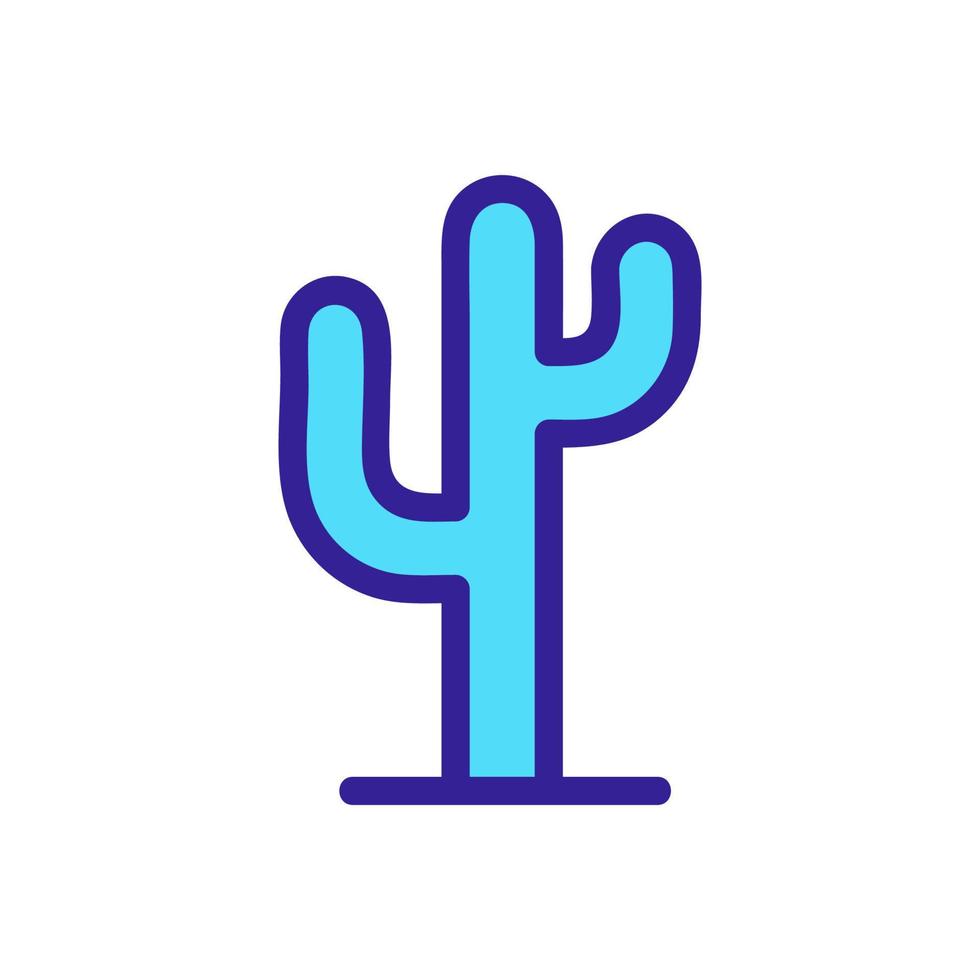 Cactus icon vector. Isolated contour symbol illustration vector