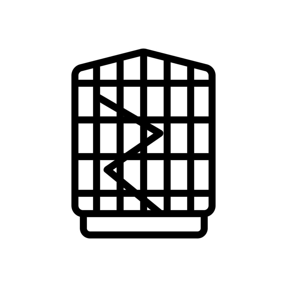 cavy cage icon vector outline illustration