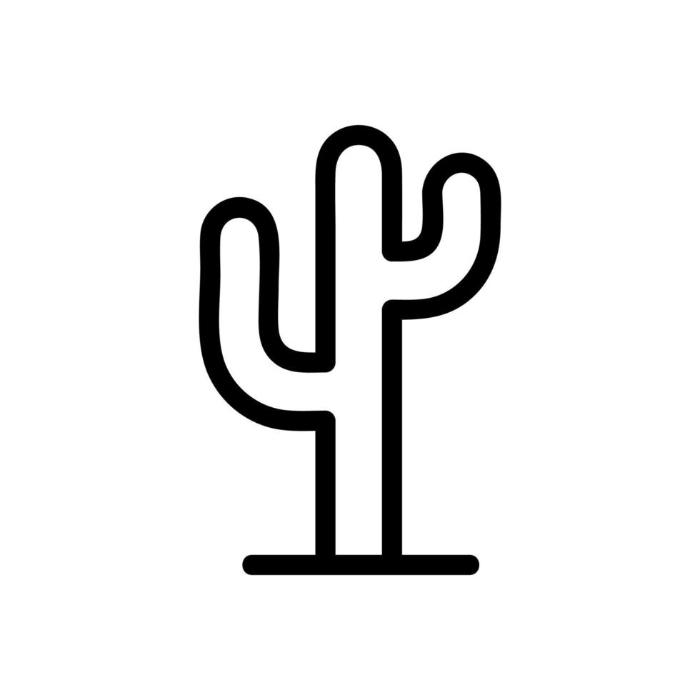 vector de icono de cactus. ilustración de símbolo de contorno aislado