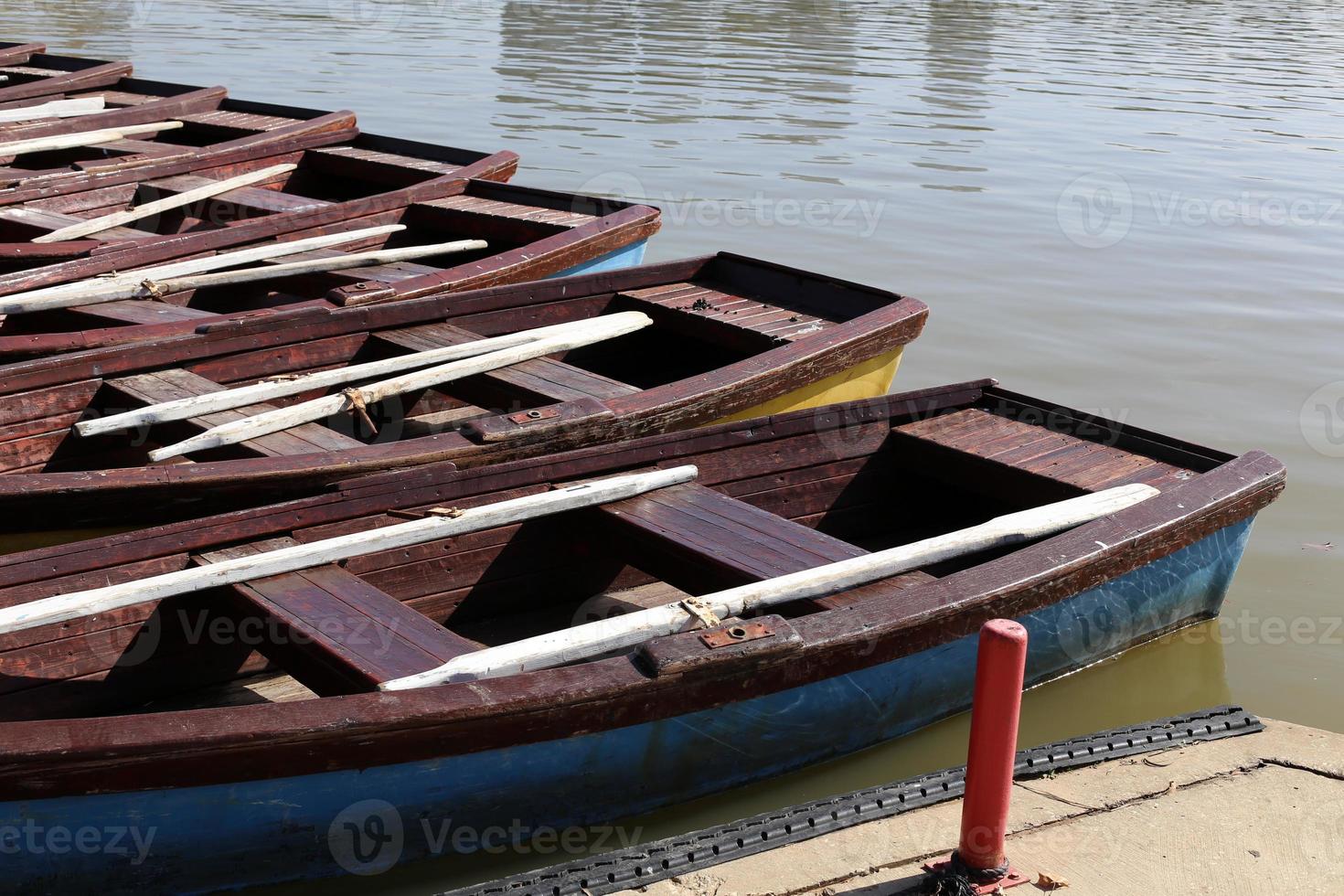 Berth on the seashore for mooring boats and yachts. photo