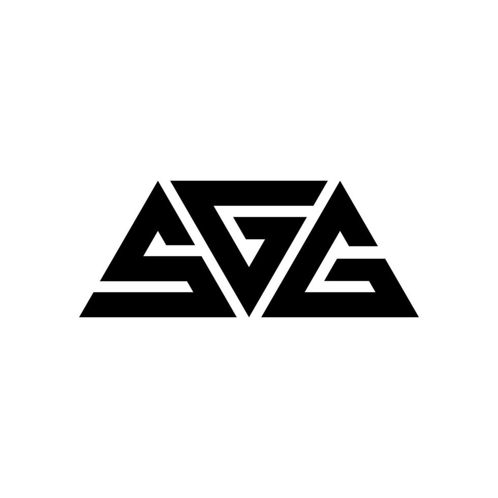 diseño de logotipo de letra de triángulo sgg con forma de triángulo. monograma de diseño de logotipo de triángulo sgg. plantilla de logotipo de vector de triángulo sgg con color rojo. logotipo triangular sgg logotipo simple, elegante y lujoso. sgg