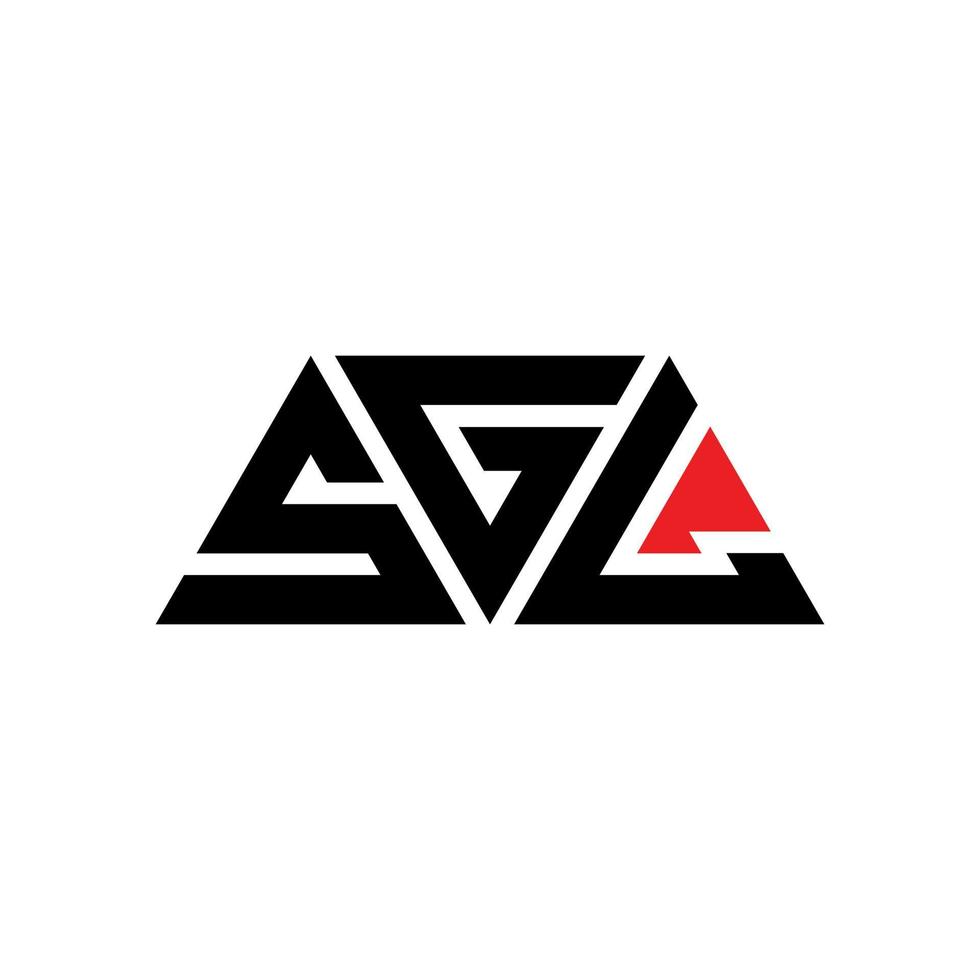 SGL triangle letter logo design with triangle shape. SGL triangle logo design monogram. SGL triangle vector logo template with red color. SGL triangular logo Simple, Elegant, and Luxurious Logo. SGL
