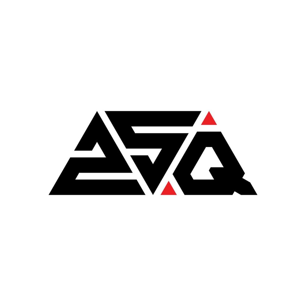 diseño de logotipo de letra triangular zsq con forma de triángulo. monograma de diseño de logotipo de triángulo zsq. plantilla de logotipo de vector de triángulo zsq con color rojo. logotipo triangular zsq logotipo simple, elegante y lujoso. zsq