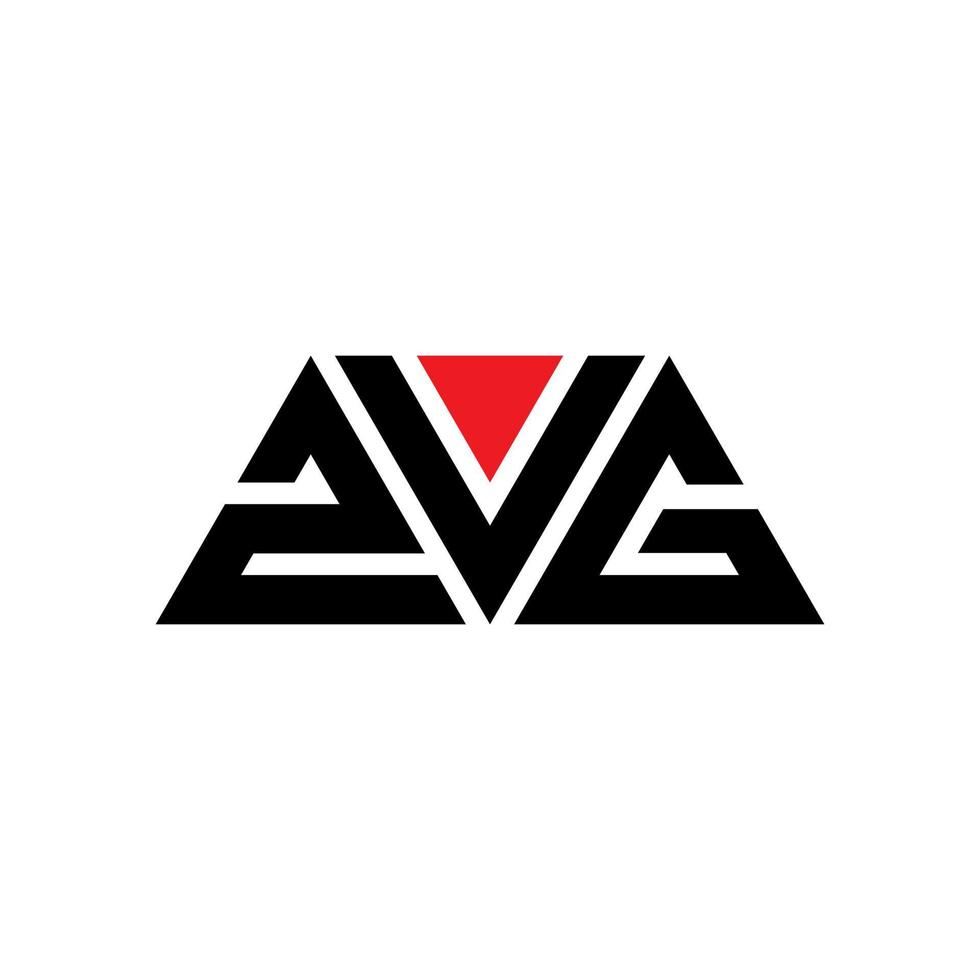 diseño de logotipo de letra triangular zvg con forma de triángulo. monograma de diseño de logotipo de triángulo zvg. plantilla de logotipo de vector de triángulo zvg con color rojo. logotipo triangular zvg logotipo simple, elegante y lujoso. zvg