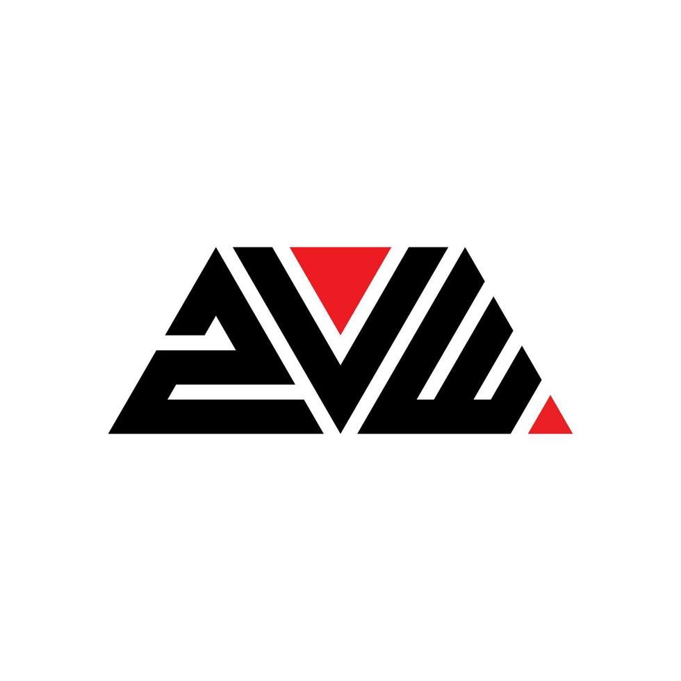 Diseño de logotipo de letra triangular zvw con forma de triángulo. monograma de diseño del logotipo del triángulo zvw. plantilla de logotipo de vector de triángulo zvw con color rojo. logotipo triangular zvw logotipo simple, elegante y lujoso. zvw