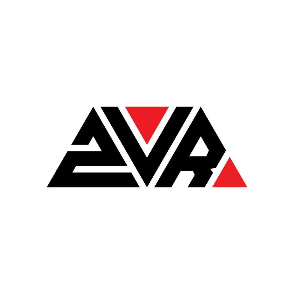 Diseño de logotipo de letra triangular zvr con forma de triángulo. monograma de diseño del logotipo del triángulo zvr. plantilla de logotipo de vector de triángulo zvr con color rojo. logotipo triangular zvr logotipo simple, elegante y lujoso. zvr