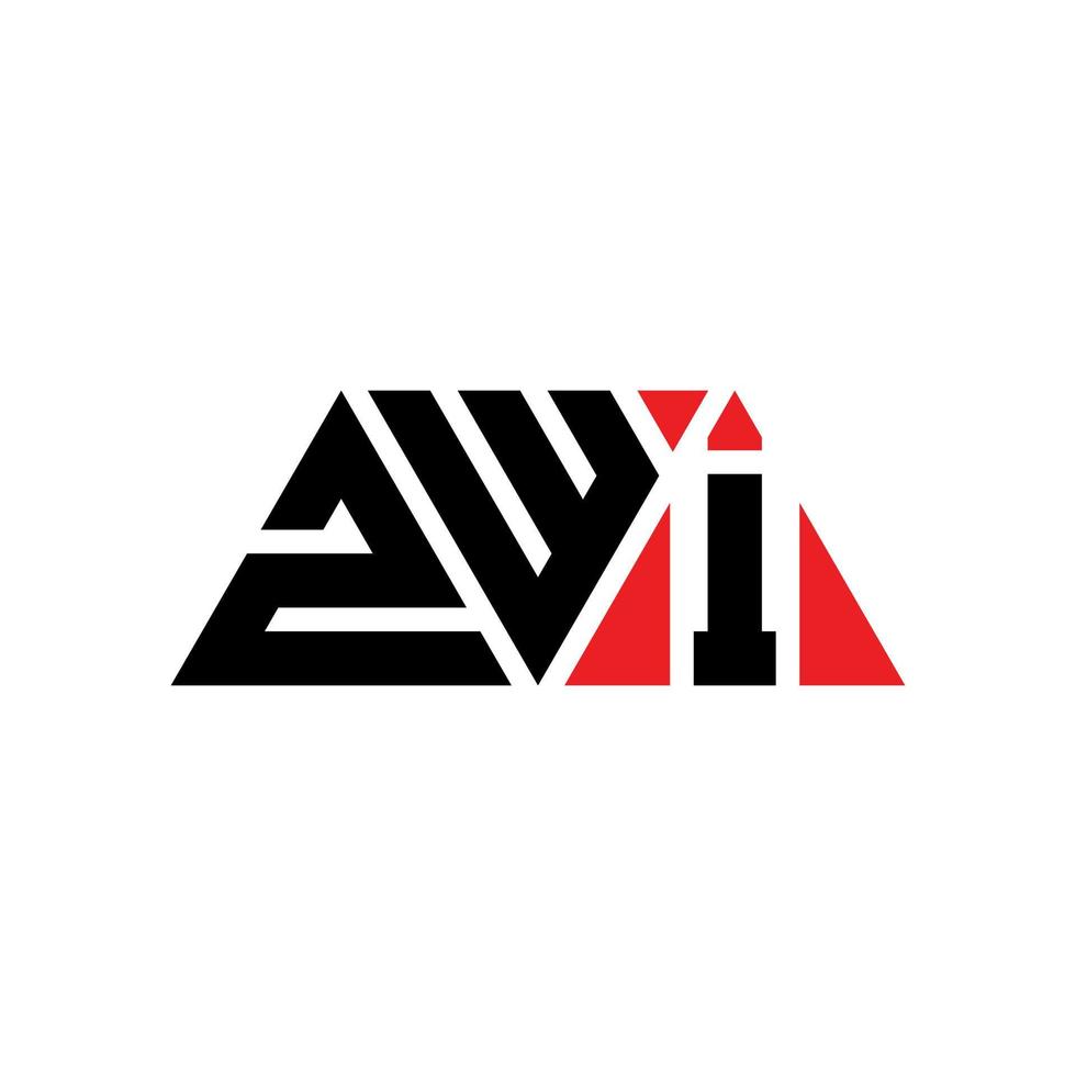 diseño de logotipo de letra de triángulo zwi con forma de triángulo. monograma de diseño del logotipo del triángulo zwi. plantilla de logotipo de vector de triángulo zwi con color rojo. logotipo triangular zwi logotipo simple, elegante y lujoso. zwi