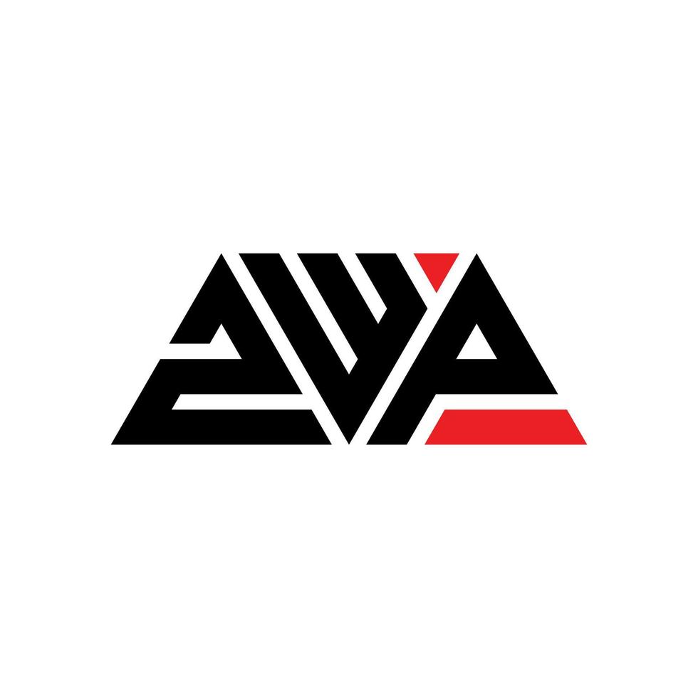 Diseño de logotipo de letra triangular zwp con forma de triángulo. monograma de diseño de logotipo de triángulo zwp. plantilla de logotipo de vector de triángulo zwp con color rojo. logotipo triangular zwp logotipo simple, elegante y lujoso. zwp