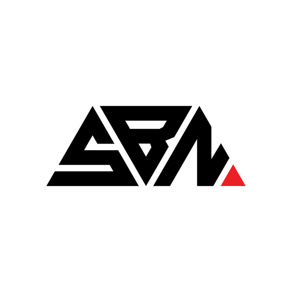 diseño de logotipo de letra triangular sbn con forma de triángulo. monograma de diseño del logotipo del triángulo sbn. plantilla de logotipo de vector de triángulo sbn con color rojo. logotipo triangular sbn logotipo simple, elegante y lujoso. sbn