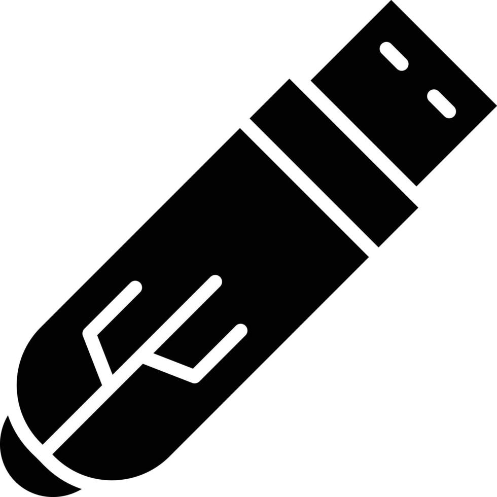 ilustración de diseño de icono de vector de pen drive