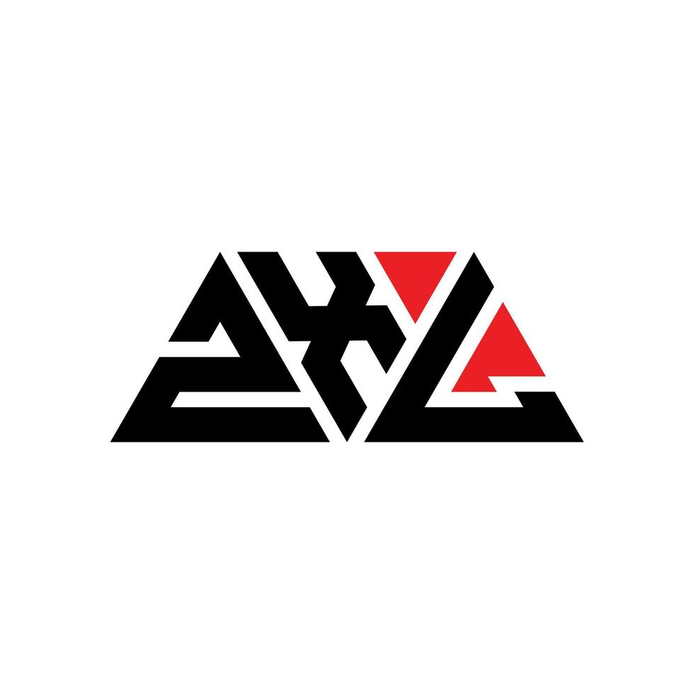 Diseño de logotipo de letra triangular zxl con forma de triángulo. monograma de diseño de logotipo de triángulo zxl. plantilla de logotipo de vector de triángulo zxl con color rojo. logotipo triangular zxl logotipo simple, elegante y lujoso. zxl