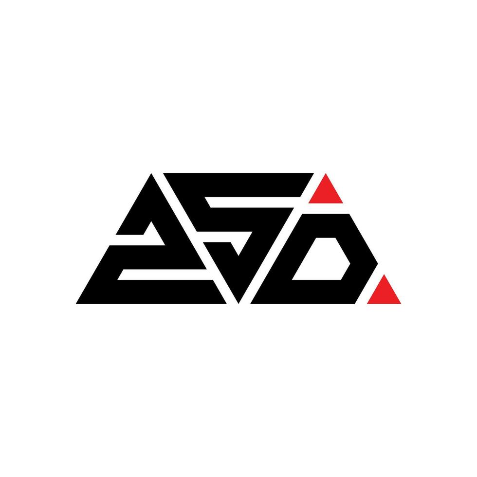 Diseño de logotipo de letra triangular zsd con forma de triángulo. monograma de diseño del logotipo del triángulo zsd. plantilla de logotipo de vector de triángulo zsd con color rojo. logotipo triangular zsd logotipo simple, elegante y lujoso. zsd