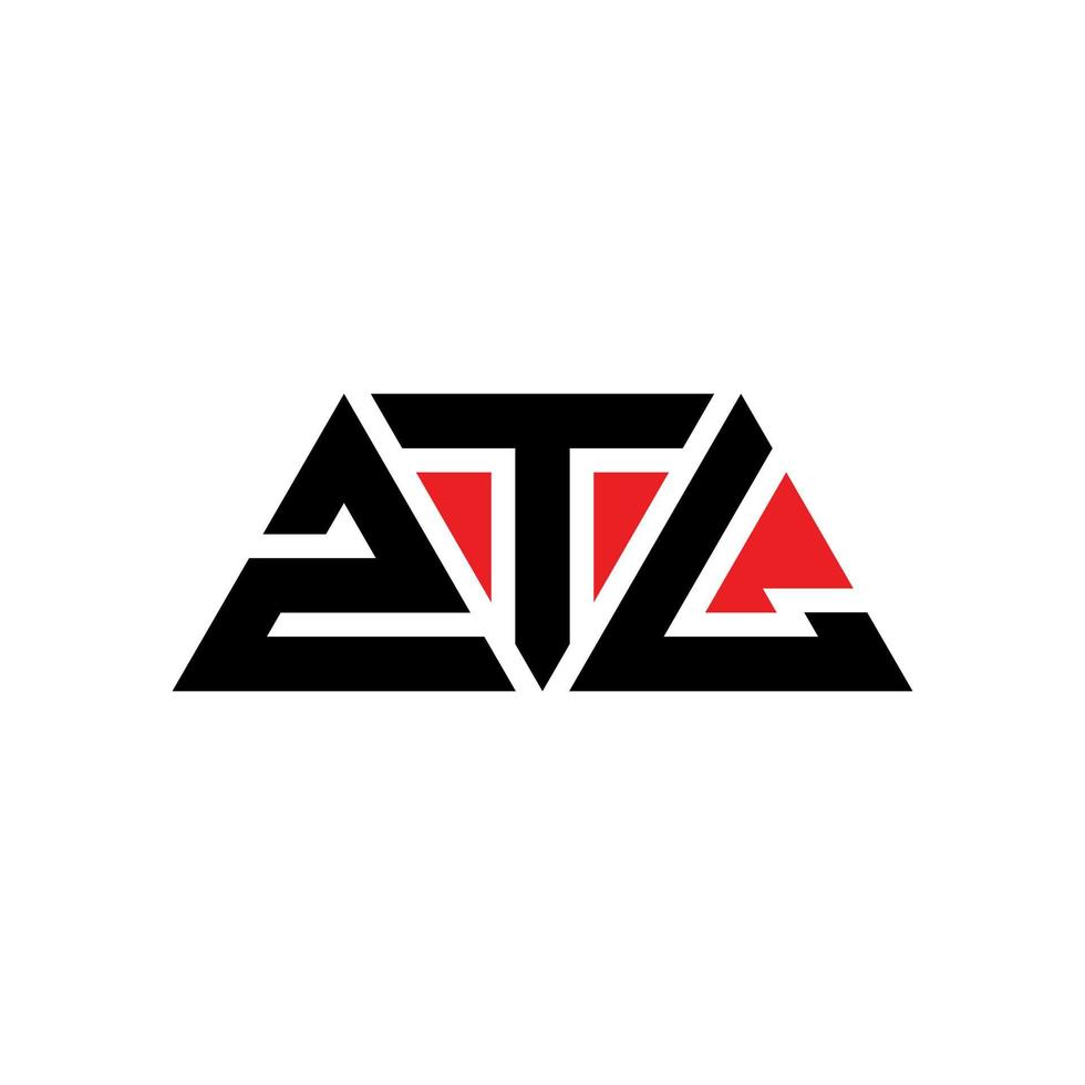 diseño de logotipo de letra triangular ztl con forma de triángulo. monograma de diseño del logotipo del triángulo ztl. plantilla de logotipo de vector de triángulo ztl con color rojo. logotipo triangular ztl logotipo simple, elegante y lujoso. ztl