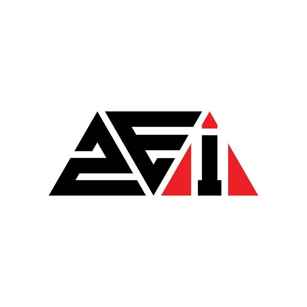 ZEI triangle letter logo design with triangle shape. ZEI triangle logo design monogram. ZEI triangle vector logo template with red color. ZEI triangular logo Simple, Elegant, and Luxurious Logo. ZEI