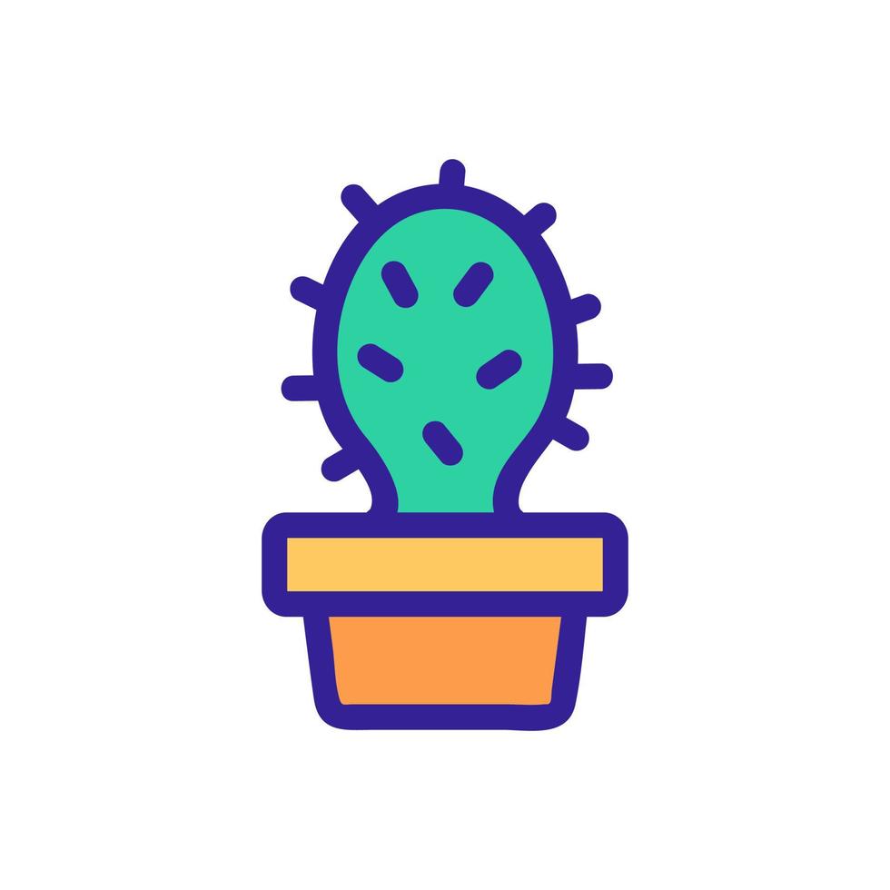 Cactus icon vector. Isolated contour symbol illustration vector