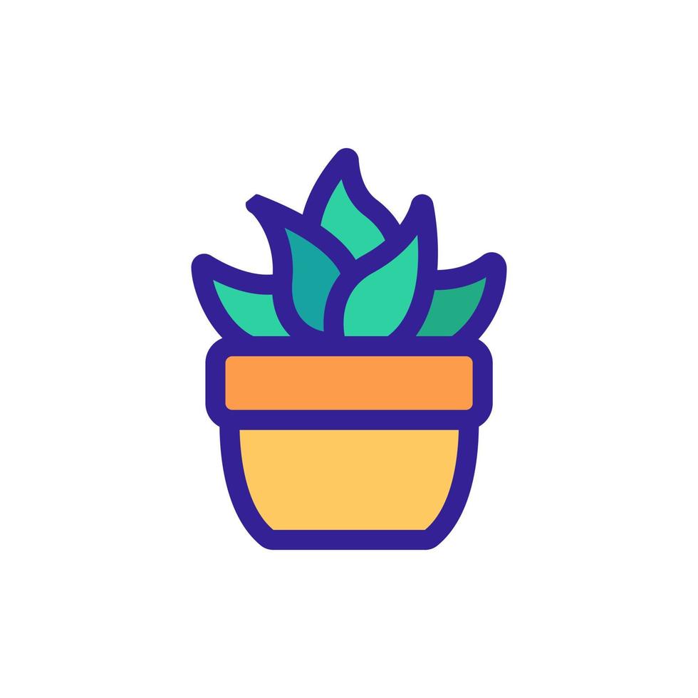 Cactus icon vector. Isolated contour symbol illustration vector