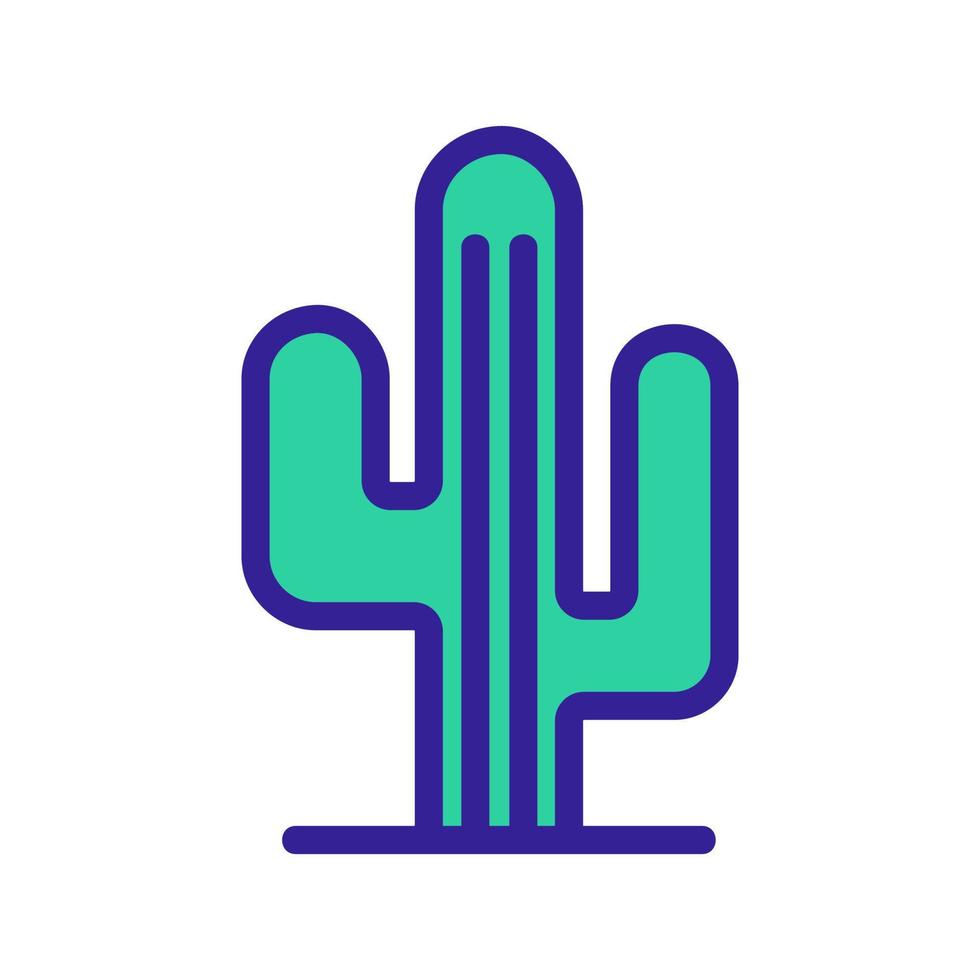 Cactus icon vector. Isolated contour symbol illustration vector