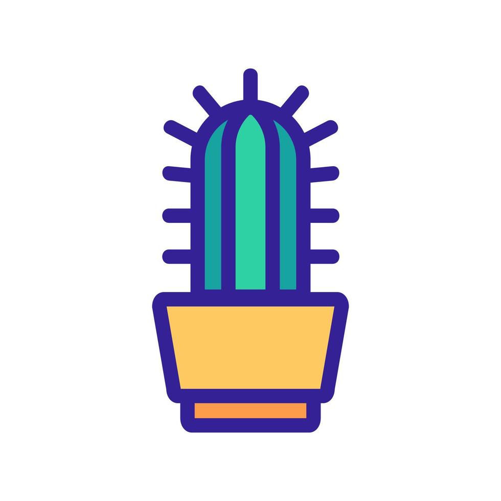 Cactus icon vector. Isolated contour symbol illustration vector