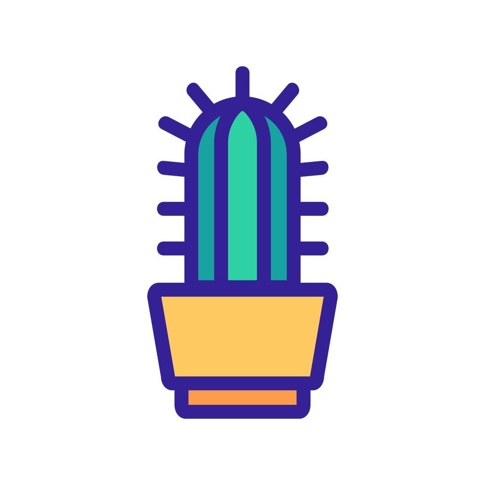 vector de icono de cactus. ilustración de símbolo de contorno aislado