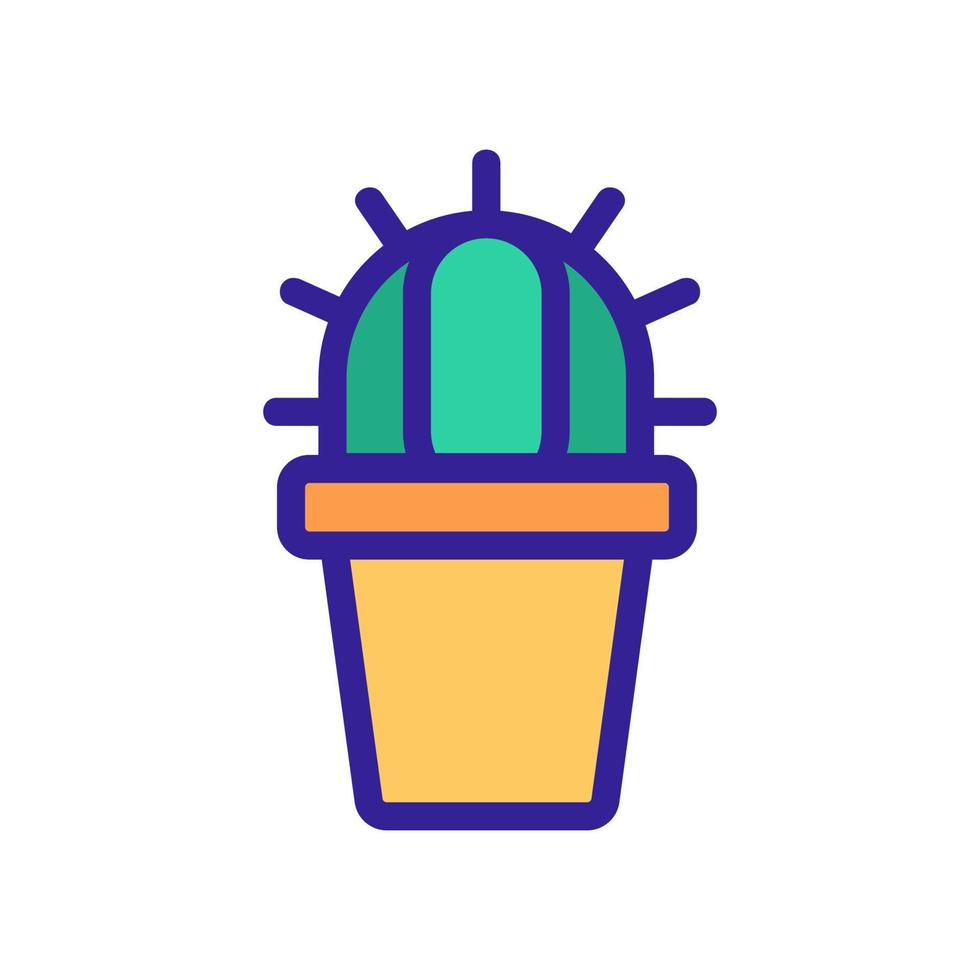 Cactus icon vector. Isolated contour symbol illustration vector