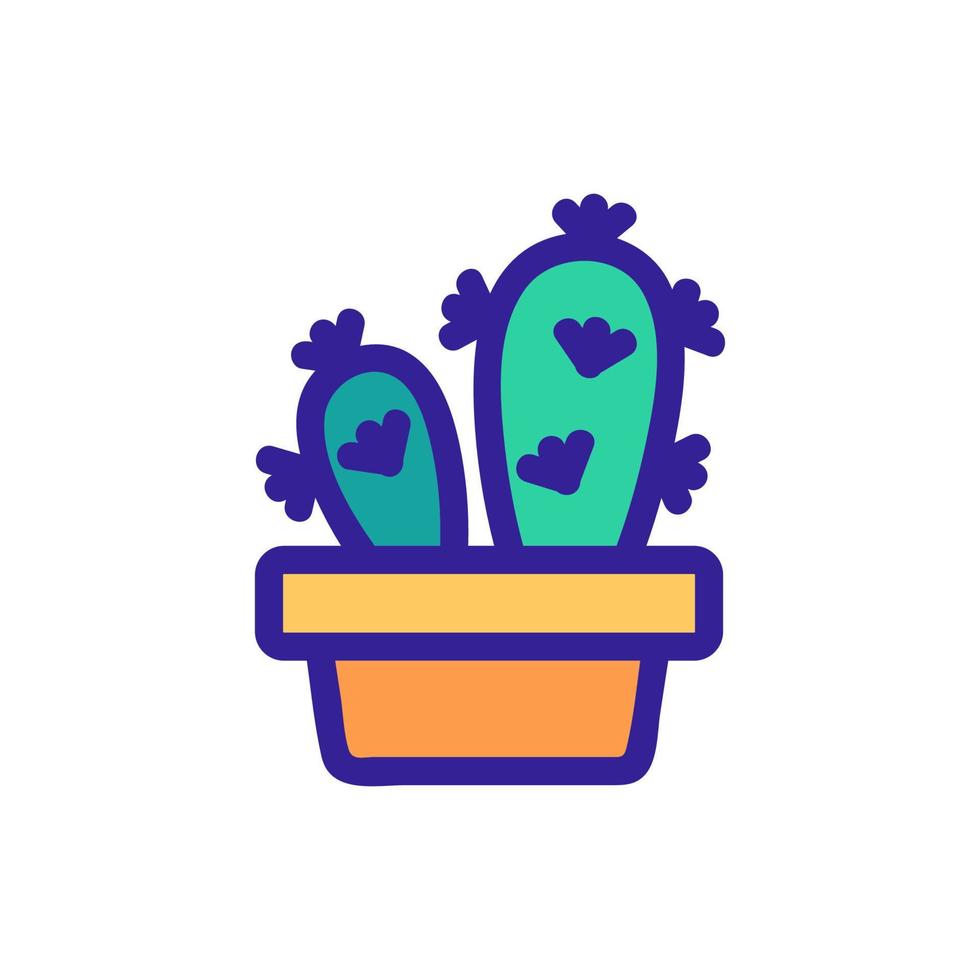 Cactus icon vector. Isolated contour symbol illustration vector