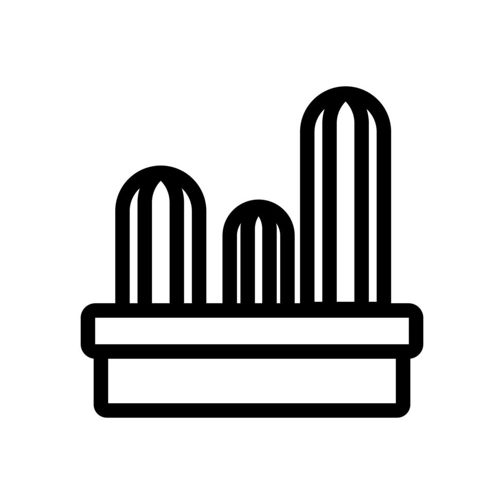 vector de icono de cactus. ilustración de símbolo de contorno aislado