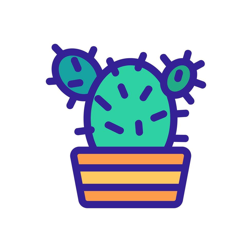 Cactus icon vector. Isolated contour symbol illustration vector