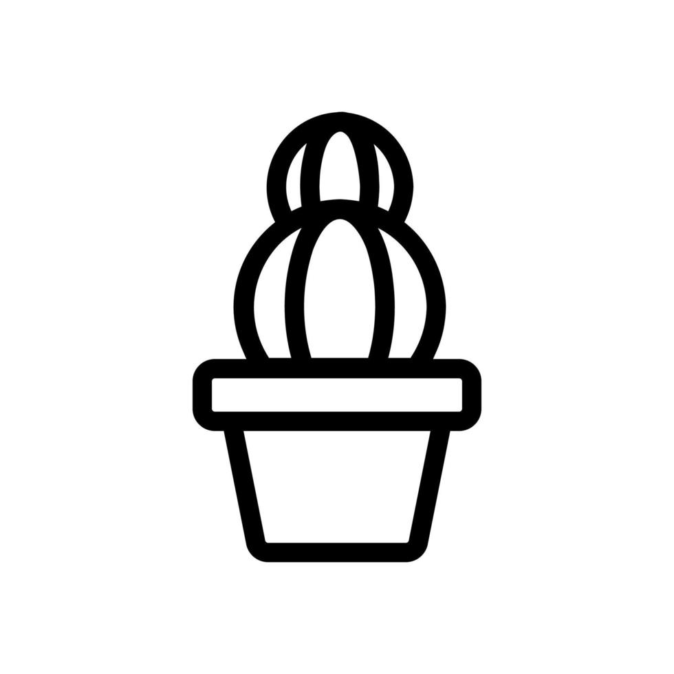 Cactus icon vector. Isolated contour symbol illustration vector